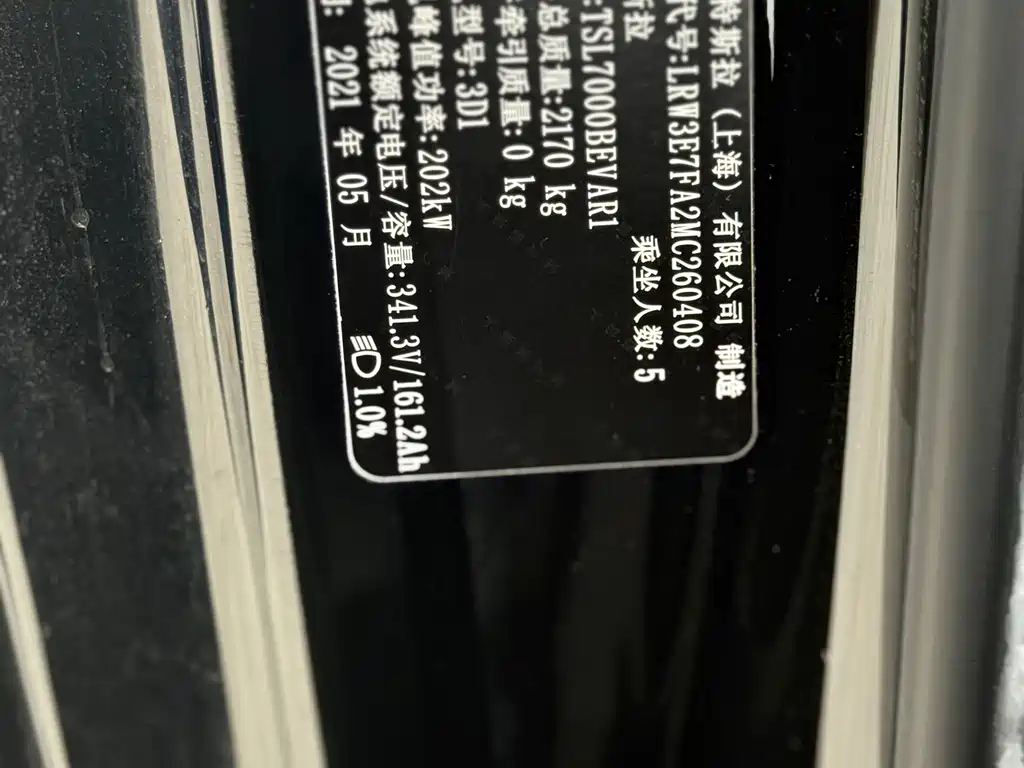 Tesla Model 3 2021 Standard Range Plus RWD