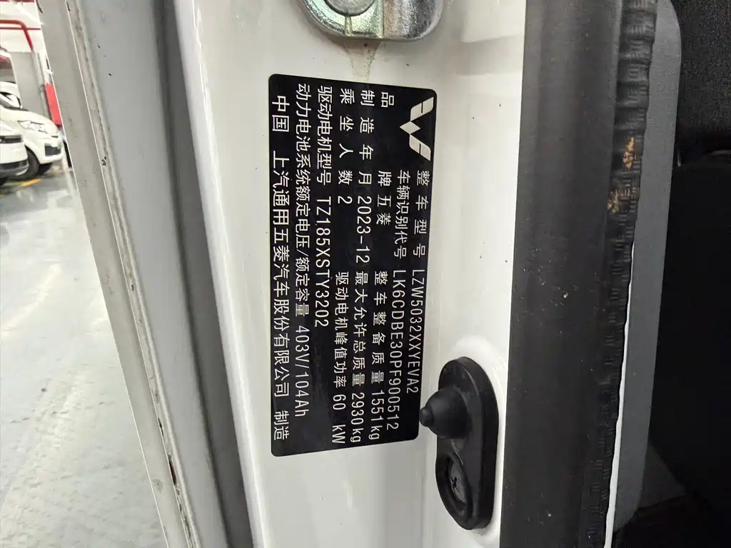 Wuling Yangguang 2024 300km Comfort Edition Panel Van 60kW