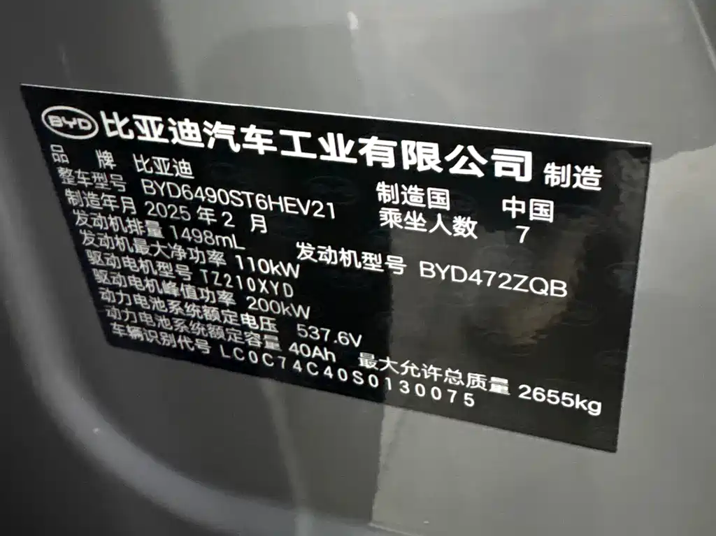 Tang New Energy 2025 Intelligent Driving Edition DM-i 115KM Flagship