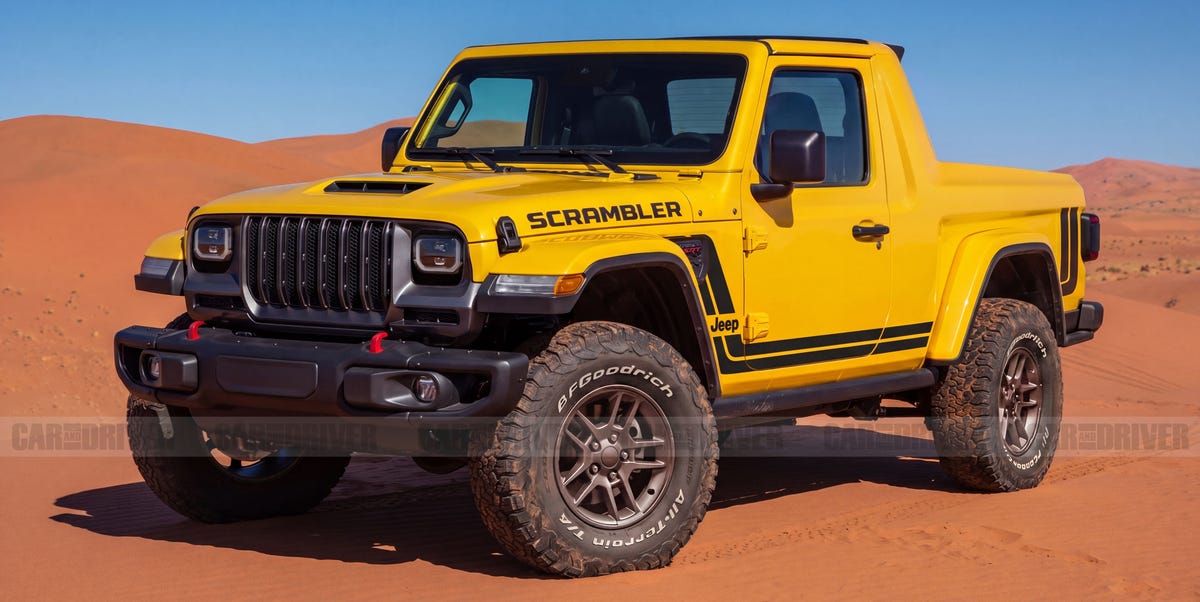 Jeep Wrangler Scrambler 2028: двухдверный пикап с V8 и независимой подвеской