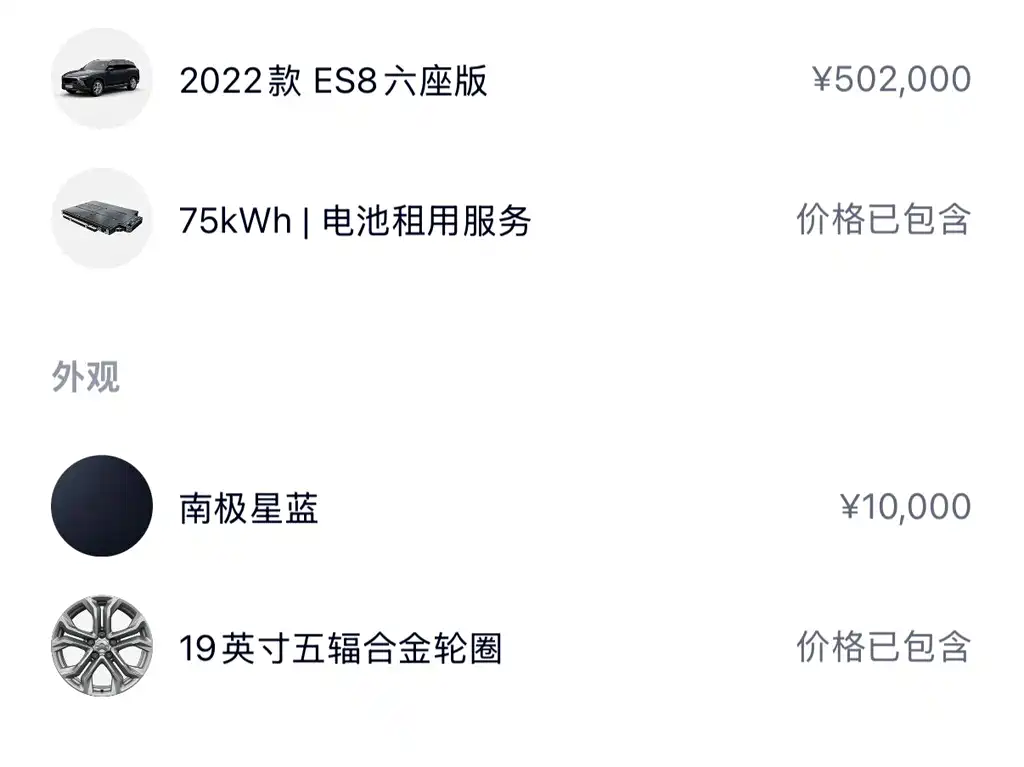 NIO ES8 2022 75kWh Six-seat Edition
